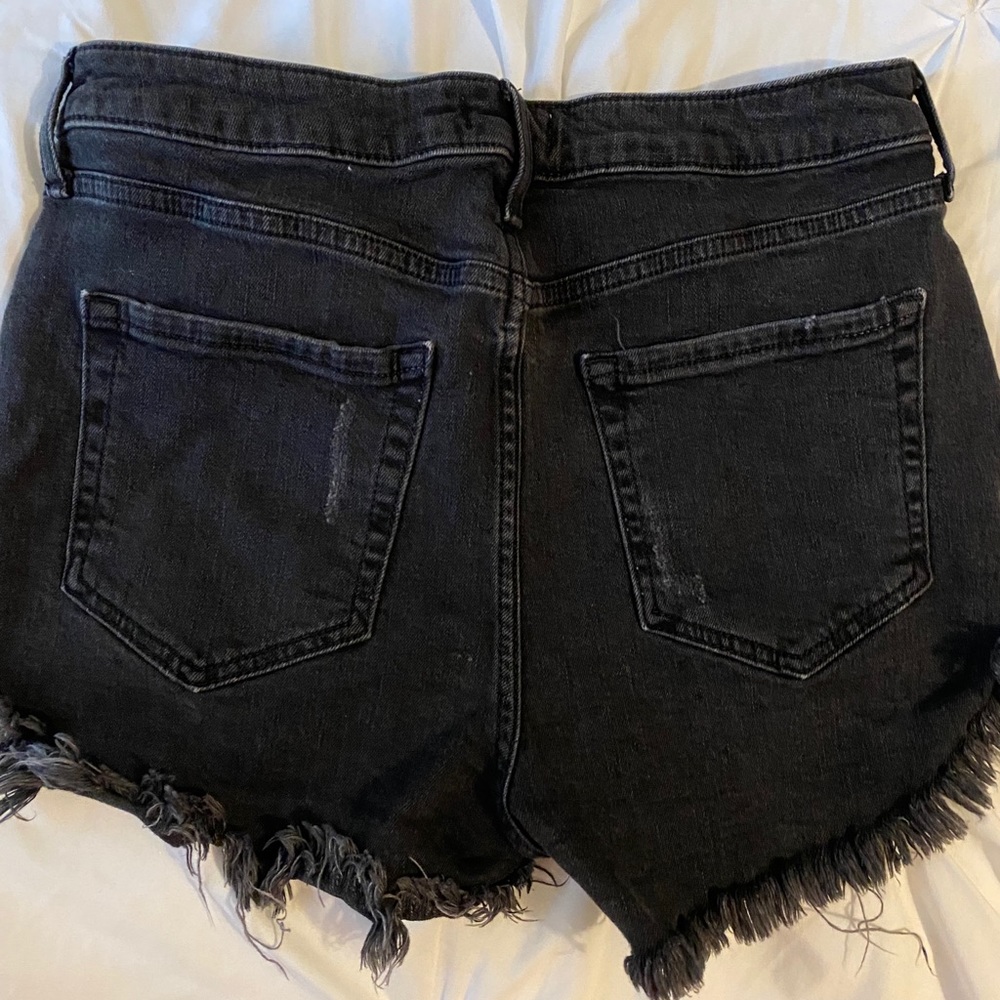 Black Denim Shorts